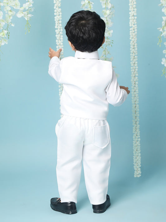 Dapper Boys four piece Party Wear Suit With Bow | Stylish Ensemble for Special Occasions