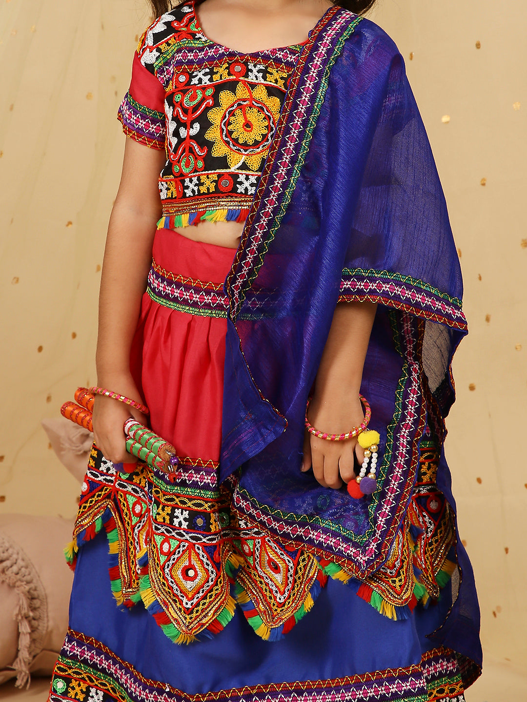 Elegant Girls Blue Navratri Lehenga Choli | Traditional Indian Ethnic Wear for Festive Celebrations