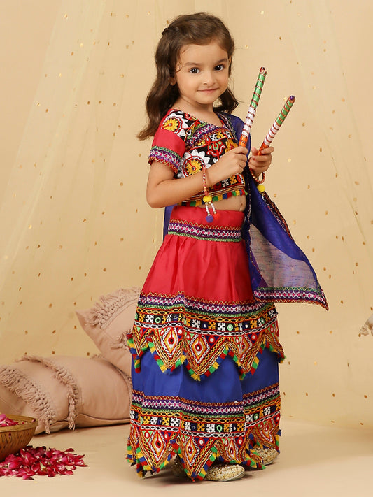 Elegant Girls Blue Navratri Lehenga Choli | Traditional Indian Ethnic Wear for Festive Celebrations