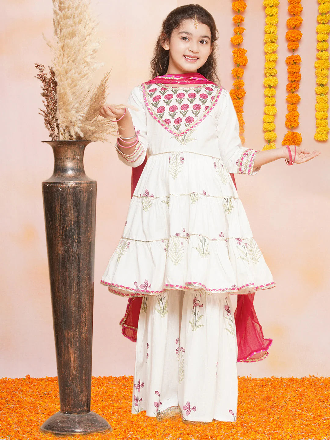 Girls_kids_white_sharara_kurta_purple_prunes
